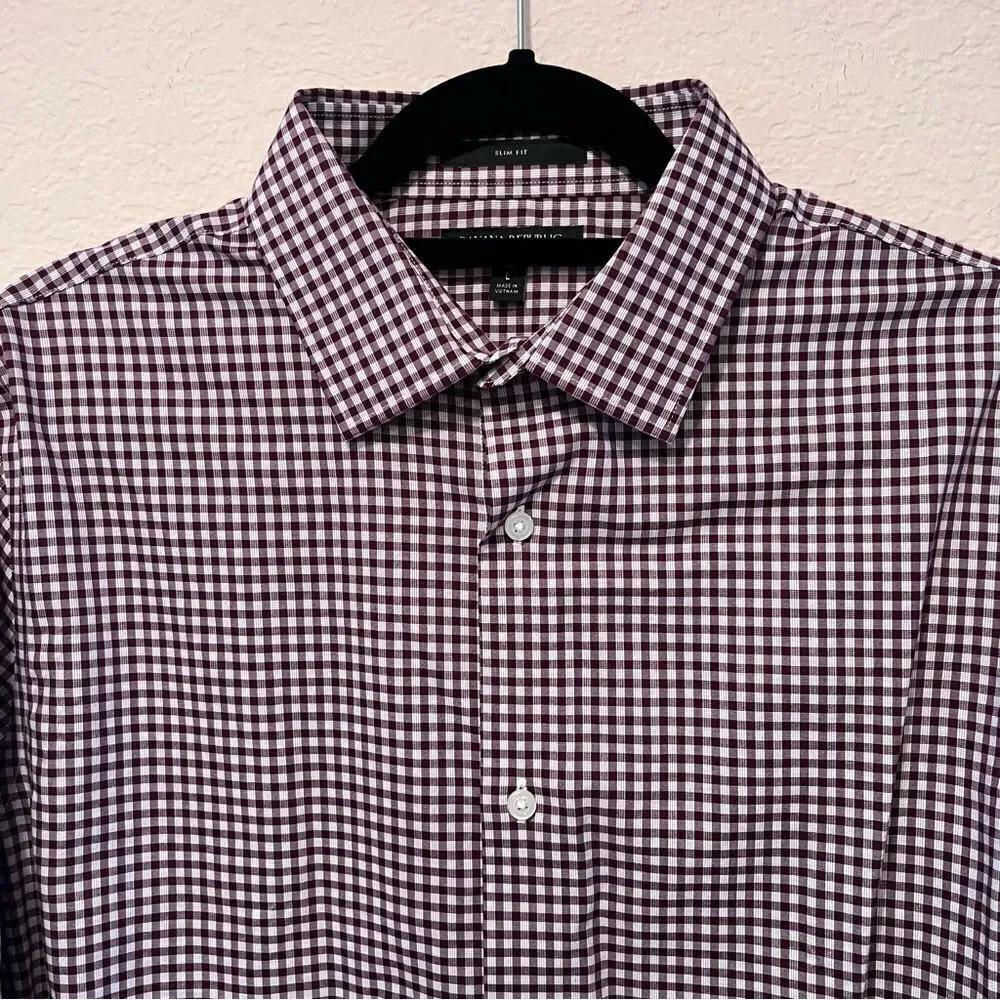 NWOT. Banana Republic Button‎ Down Dress Shirt. Slim Fit. Tall Large.